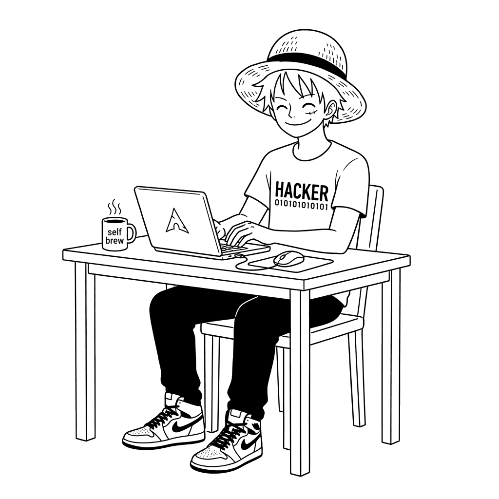 Luffy hacking in Air Jordans